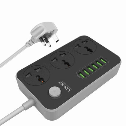 Ultimate 3-Gang Power Strip with 6 X USB 3.5A Port Extension Cord